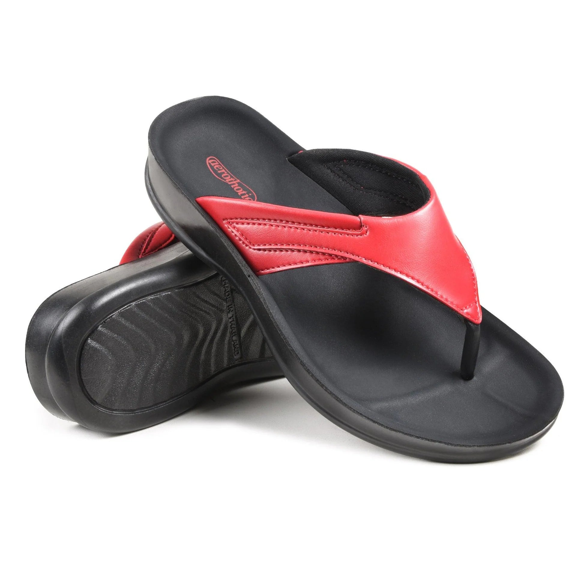 Aerothotic Women's All-Day Wear Sandal, Comfortable, Algiz, Red (L1501)
